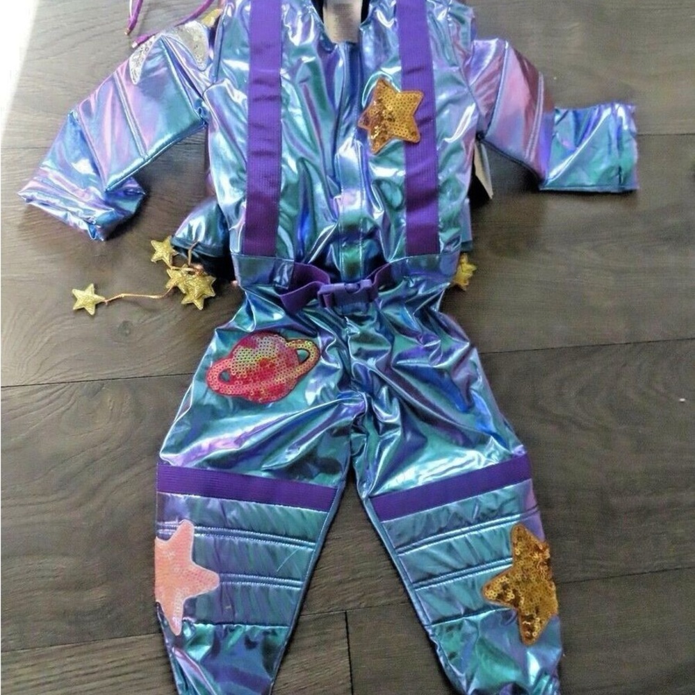 Pottery Barn Kids Iridescent Teal and Purple Space Star Costume